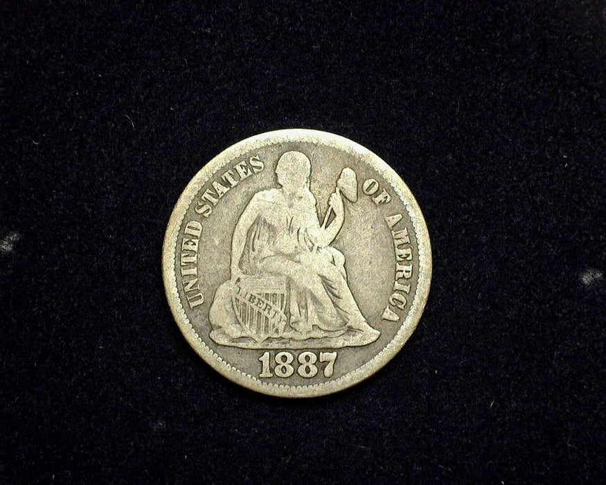 1887 S Liberty Seated Dime F - US Coin