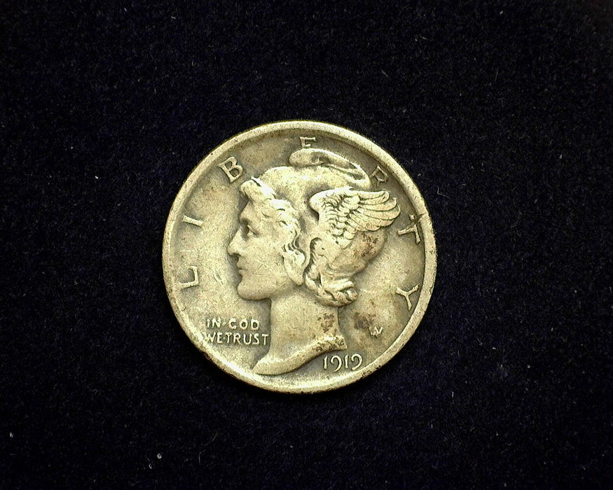 1919 Mercury Dime F - US Coin
