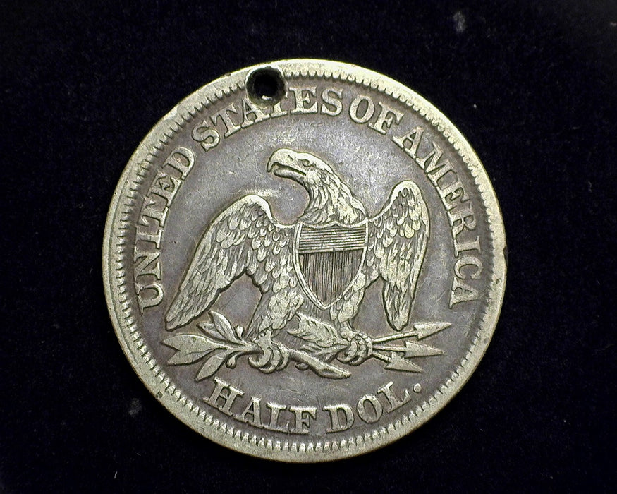 1854 Liberty Seated Half Dollar VF Arrows Hole - US Coin