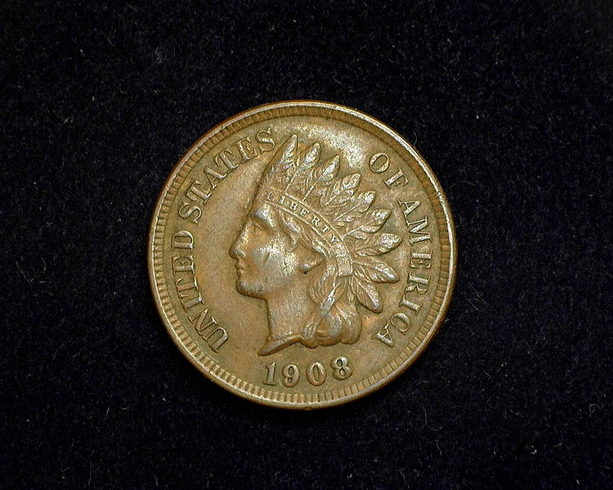 1908 Indian Head Penny/Cent XF - US Coin