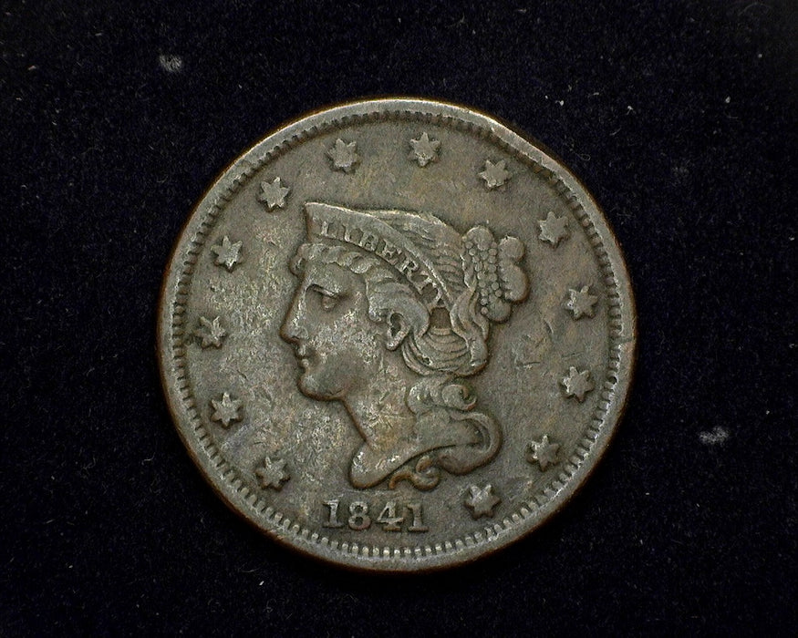 1841 Large Cent Coronet VF - US Coin