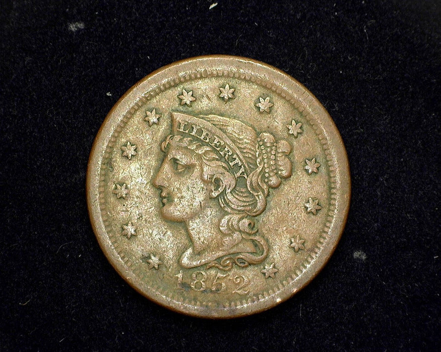 1852 Large Cent Coronet VF - US Coin