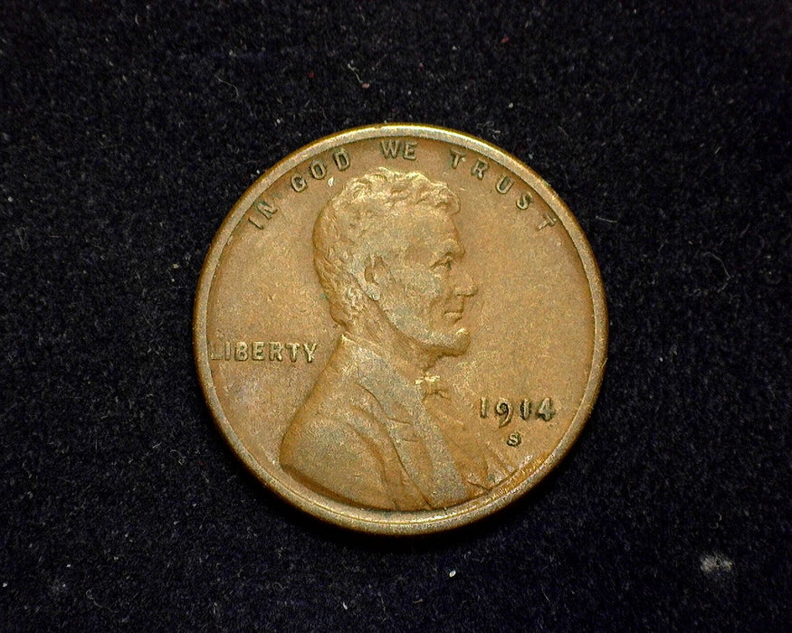 1914 S Lincoln Wheat Penny/Cent VF - US Coin