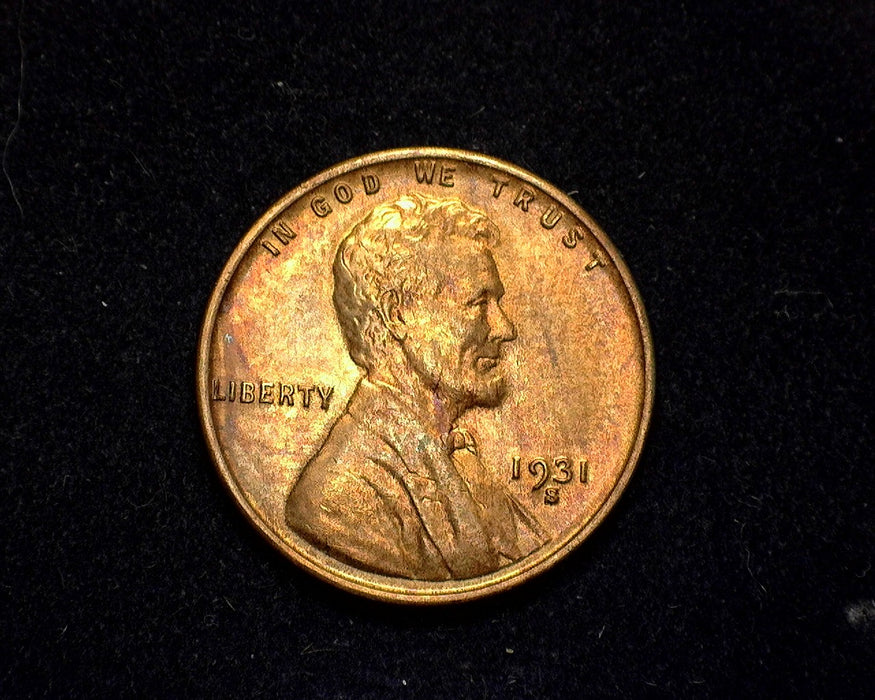 1931 S Lincoln Wheat Penny/Cent BU MS64 Red - US Coin
