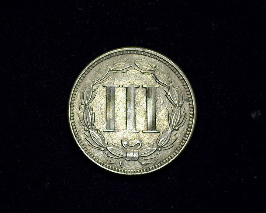 1866 Three Cent Nickel XF - US Coin