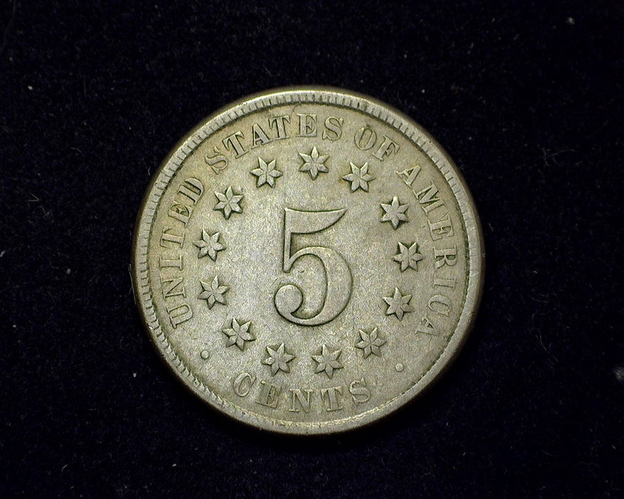 1869 Shield Nickel F Die crack - US Coin