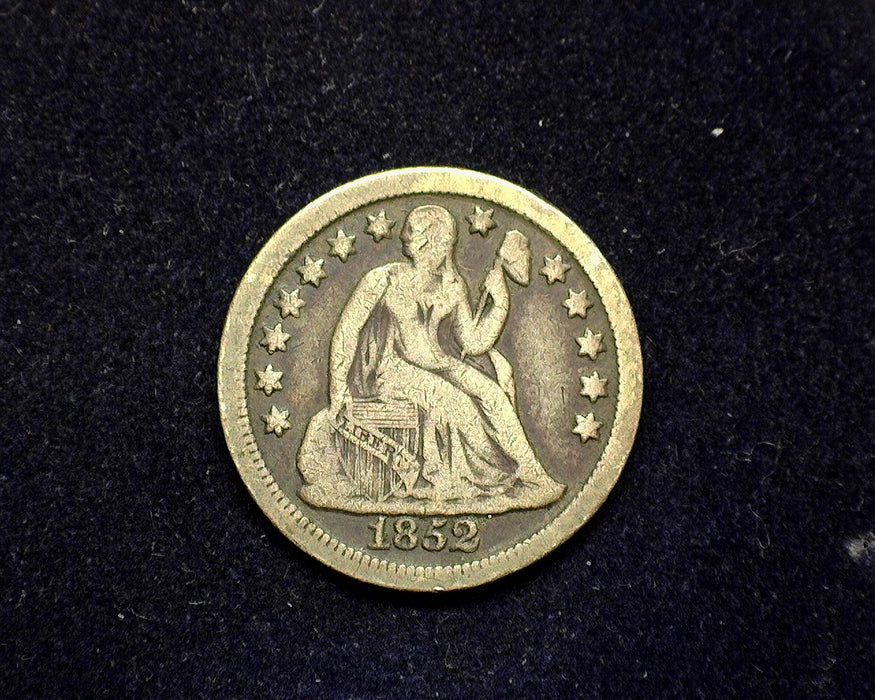 1852 Liberty Seated Dime F - US Coin