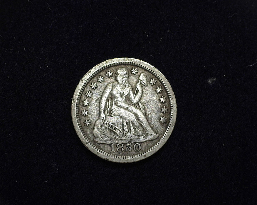 1850 Liberty Seated Dime F/VF - US Coin