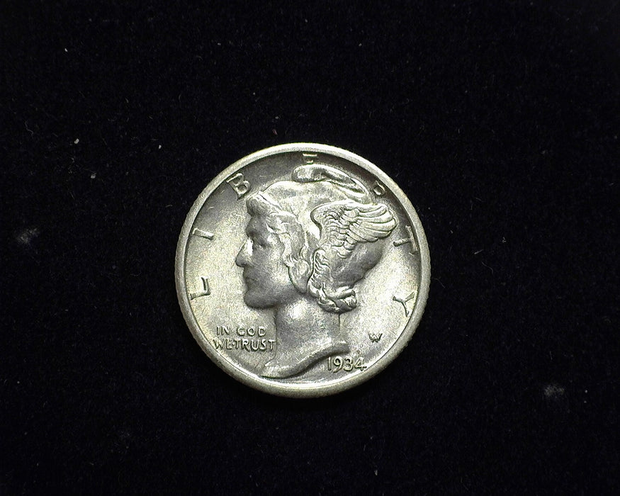 1934 D Mercury Dime AU - US Coin
