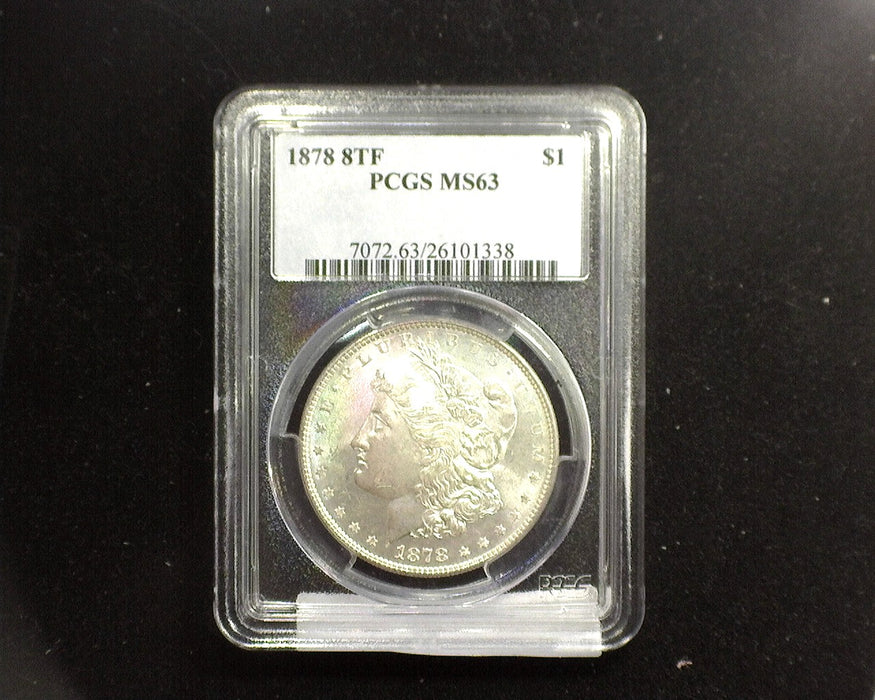 1878 8TF Morgan Dollar PCGS - MS63 - US Coin
