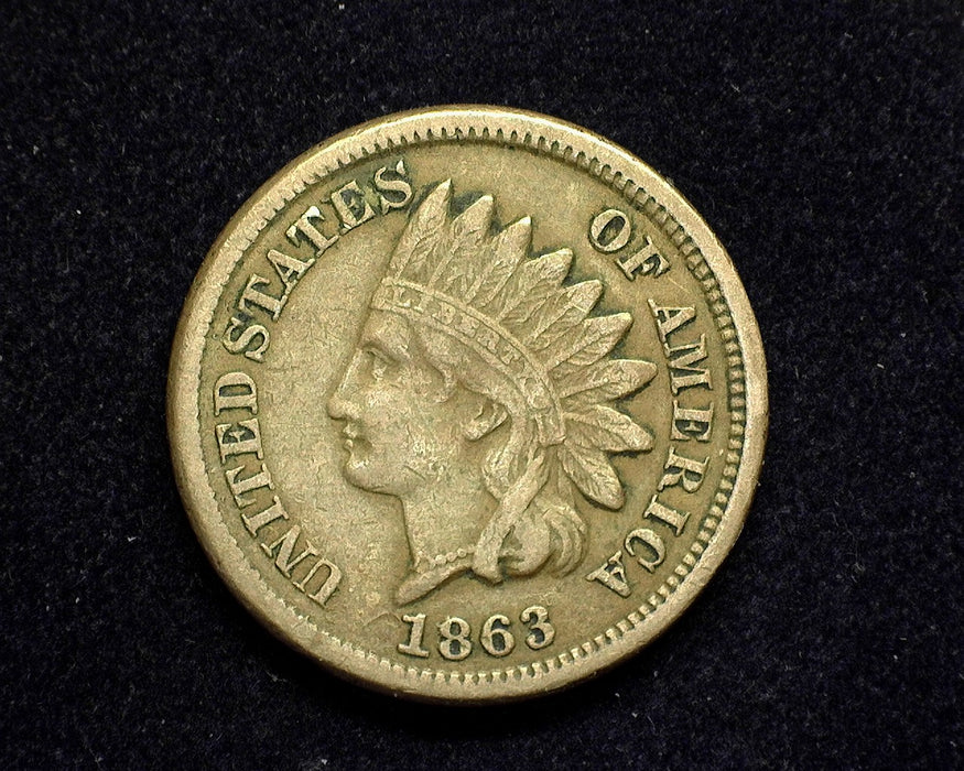 1863 Indian Head Penny/Cent F/VF - US Coin