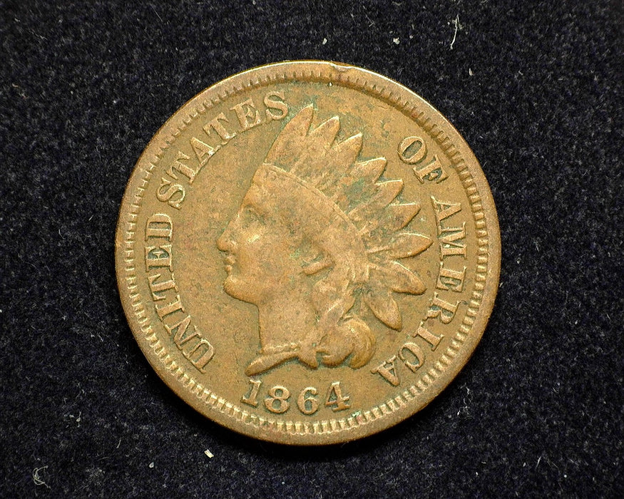 1864 Bronze Indian Head Penny/Cent VG - US Coin