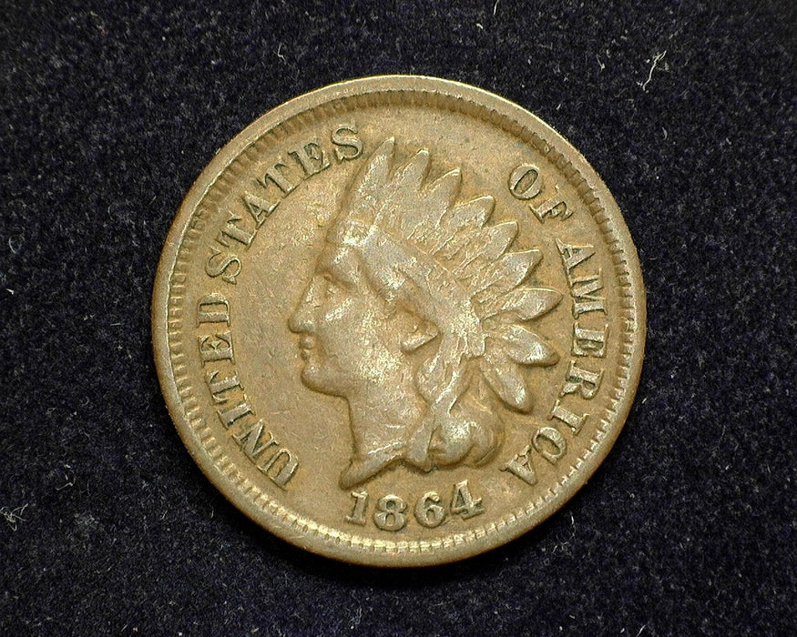 1864 Bronze Indian Head Penny/Cent VG - US Coin