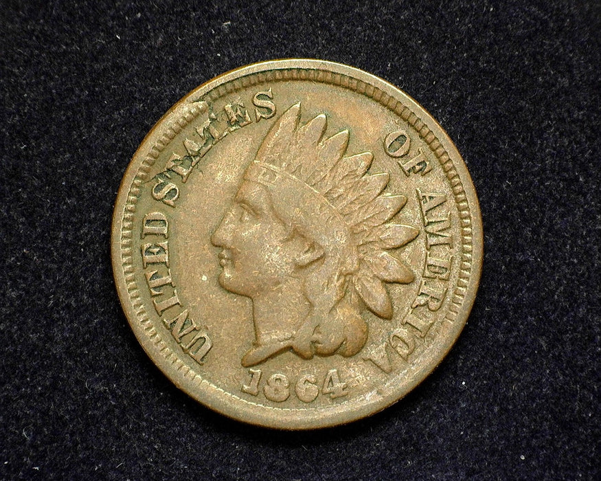 1864 Bronze Indian Head Penny/Cent VG/F - US Coin