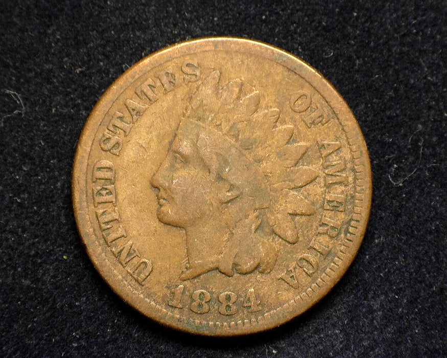 1884 Indian Head Penny/Cent F - US Coin