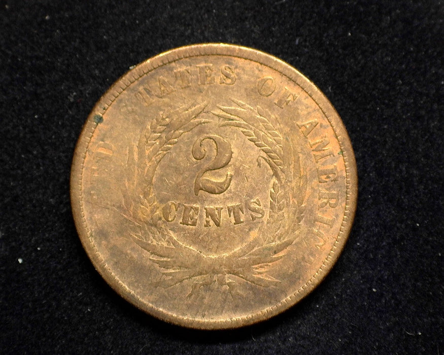 1864 Two Cent Piece VG - US Coin