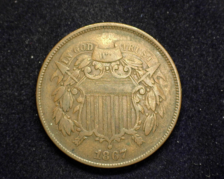 1867 Two Cent Piece VG/F - US Coin
