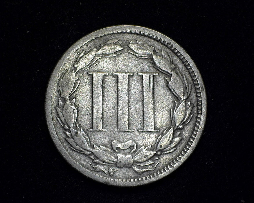 1867 Three Cent Nickel VG - US Coin