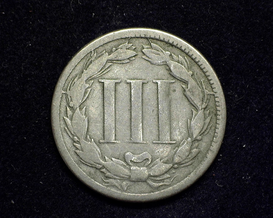 1868 Three Cent Nickel VG - US Coin