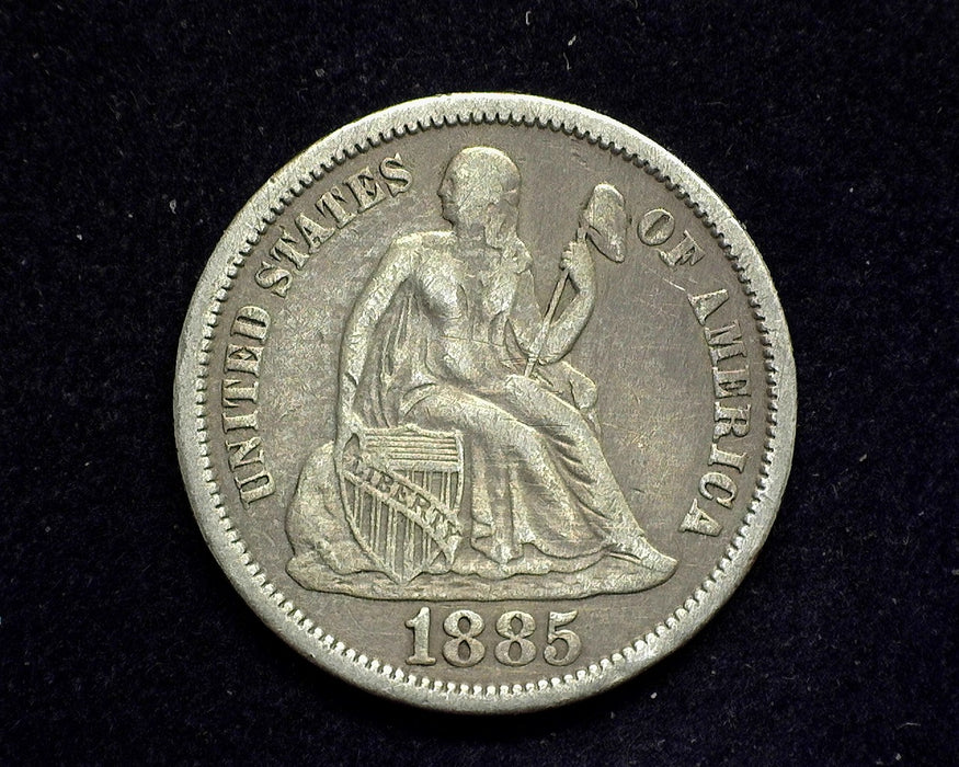 1885 Liberty Seated Dime VF - US Coin