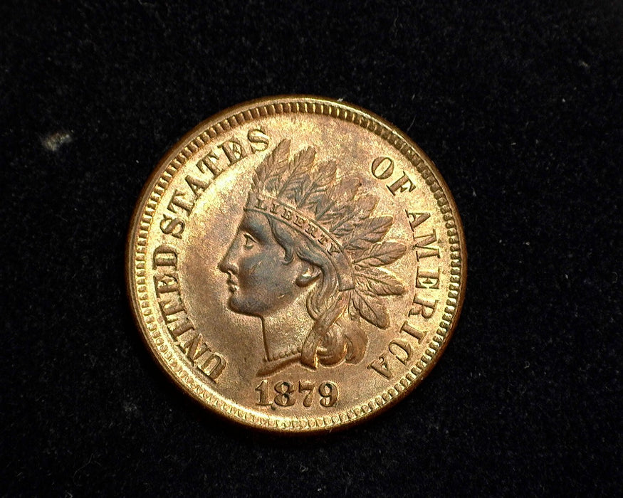 1879 Indian Head Penny/Cent Well struck even red mint lustre MS-64 RB - US Coin