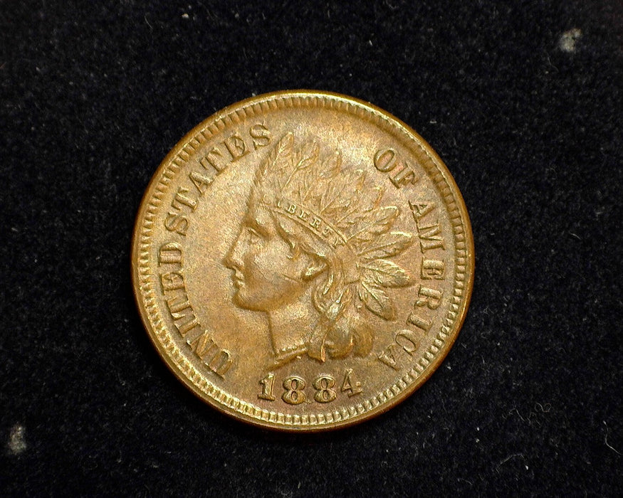 1884 Indian Head Penny/Cent Some traces of red MS-63 BN - US Coin