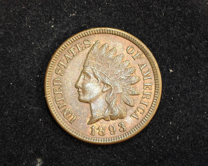 1893 Indian Head Penny/Cent Plenty of mint red remains MS-64 RB - US Coin