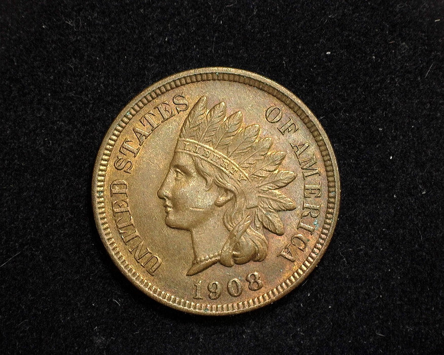 1908 Indian Head Penny/Cent MS-63 RB - US Coin