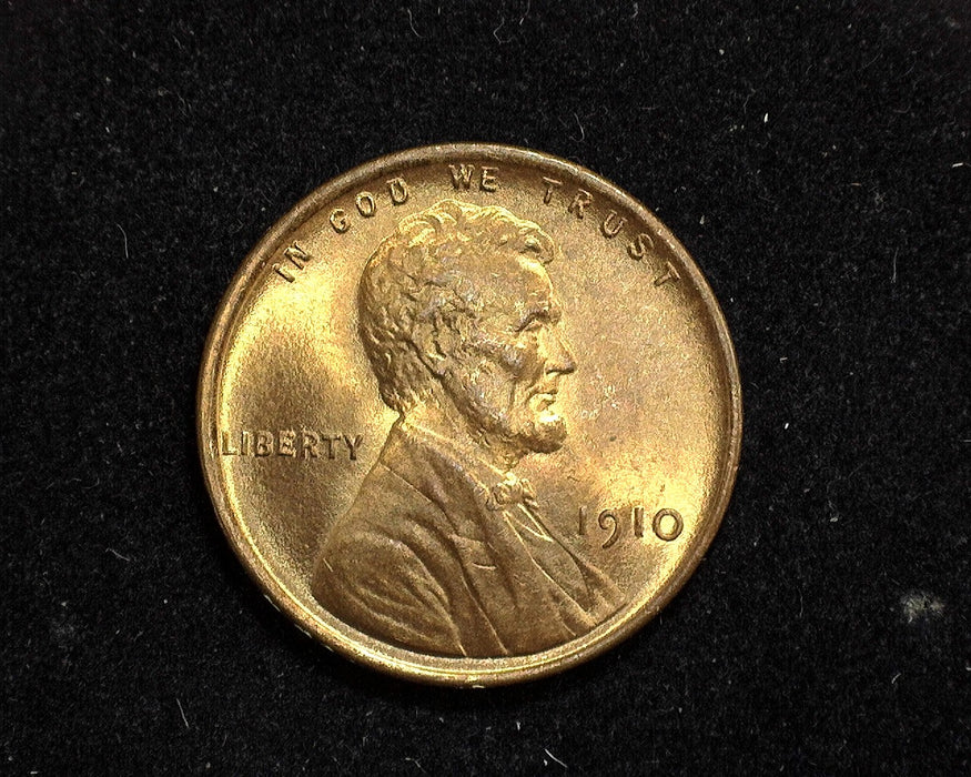 1910 Lincoln Wheat Cent Outstanding color. A Gem! MS-65 RD - US Coin