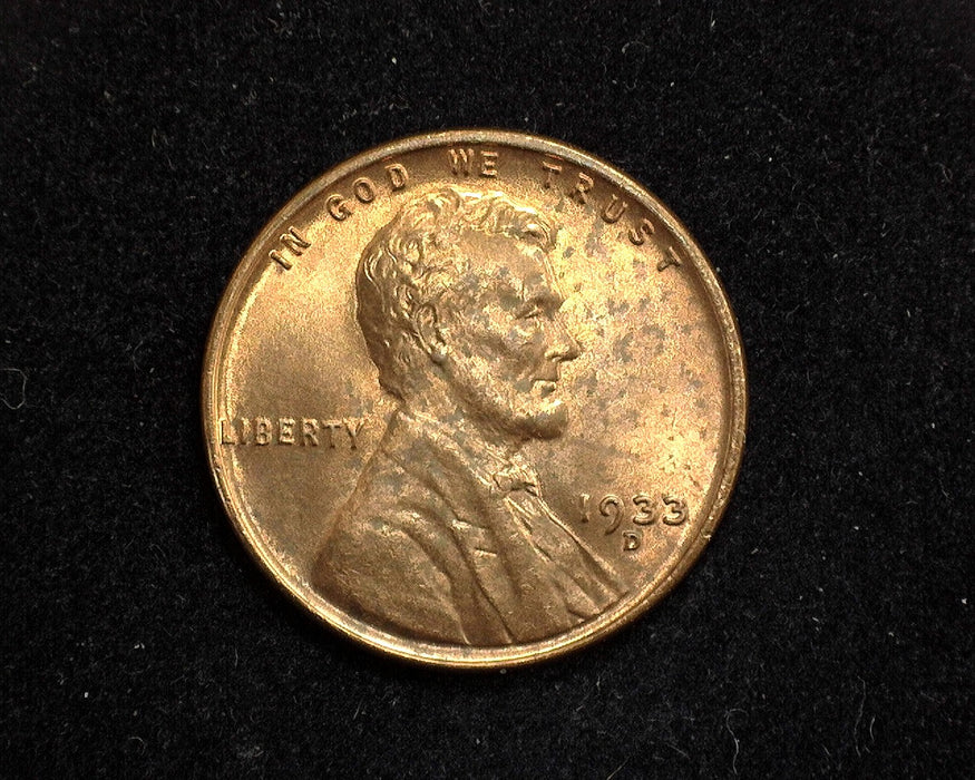 1933 D Lincoln Wheat Cent MS-64 RD - US Coin