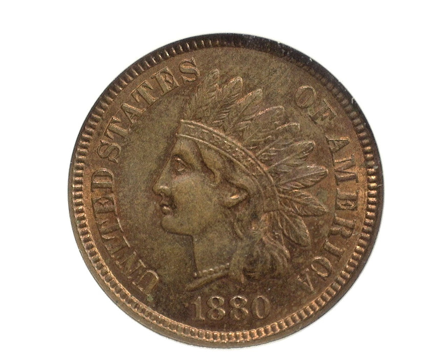 1880 Indian Head Penny/Cent ANACS MS64 RB - US Coin