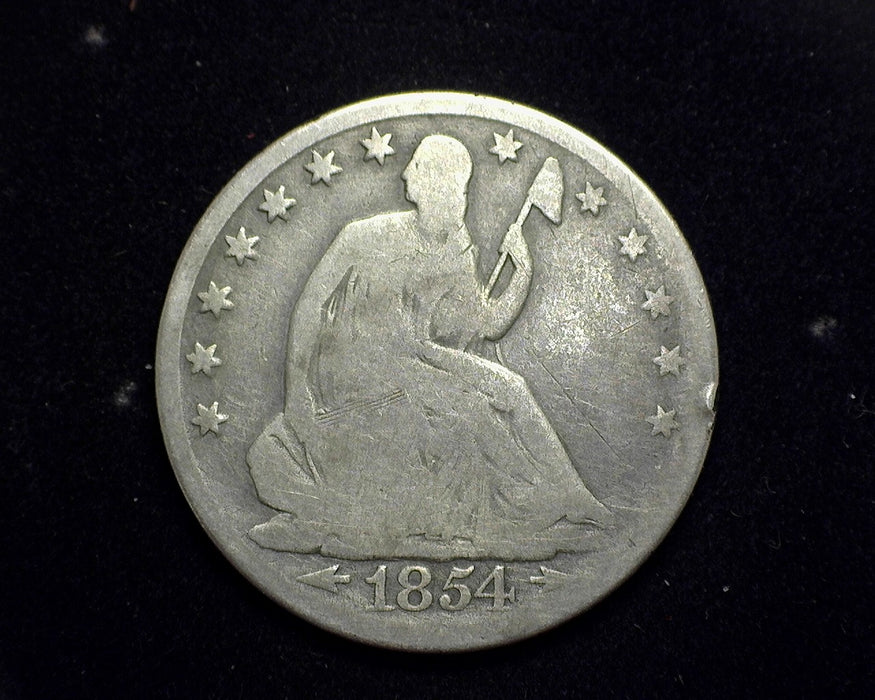1854 Arrows Liberty Seated Half Dollar G - US Coin