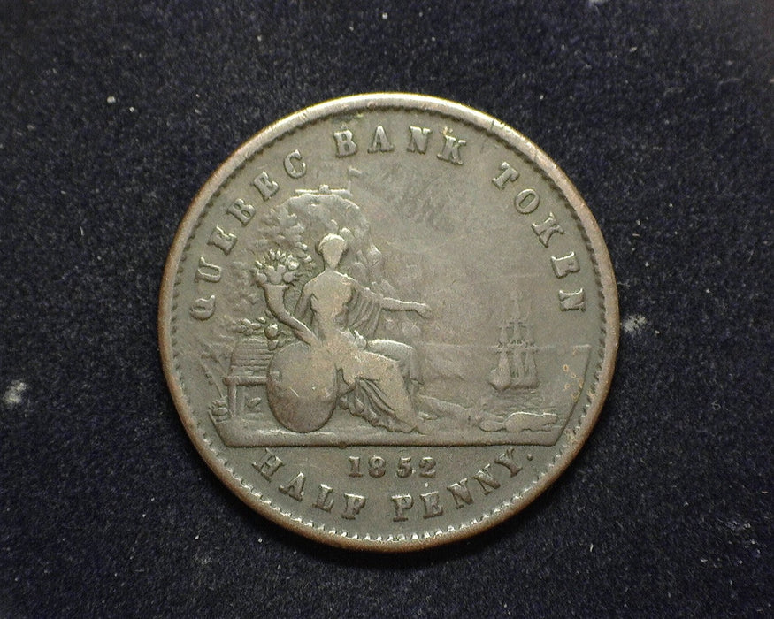 1852 Quebec Token Half Penny/Cent - Canada Coin