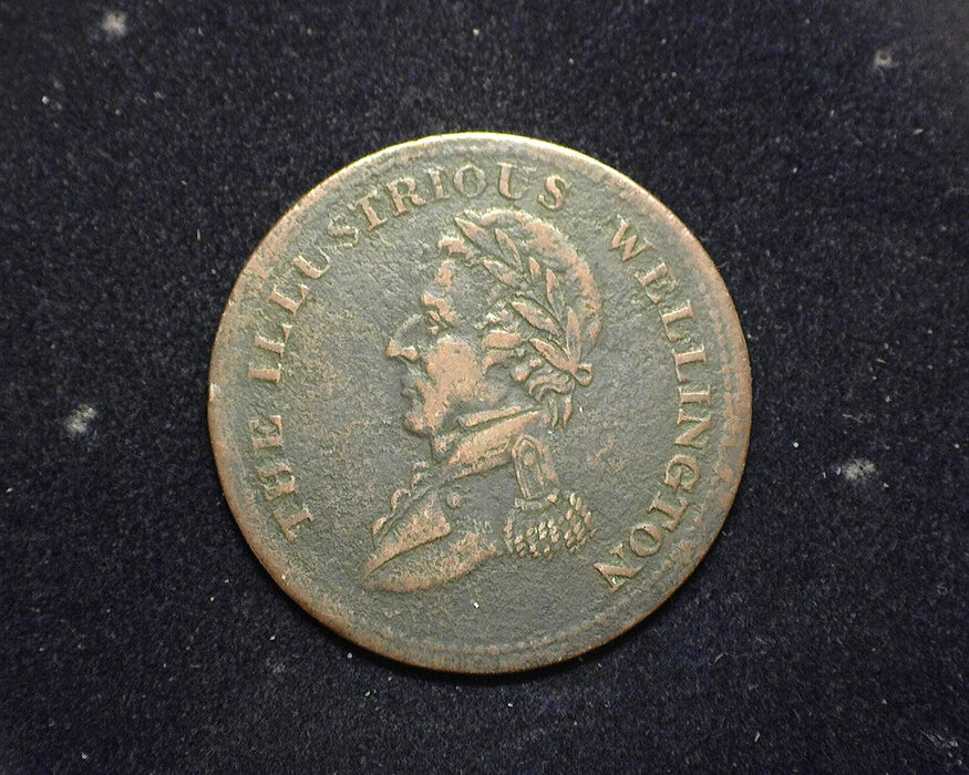 1816 Waterloo 8 String Half Penny - Canada Coin