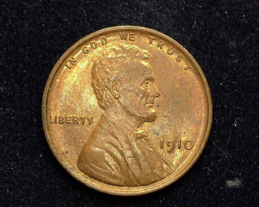 1910 Mostly Red Lincoln Wheat Penny/Cent UNC Red/Brown - US Coin