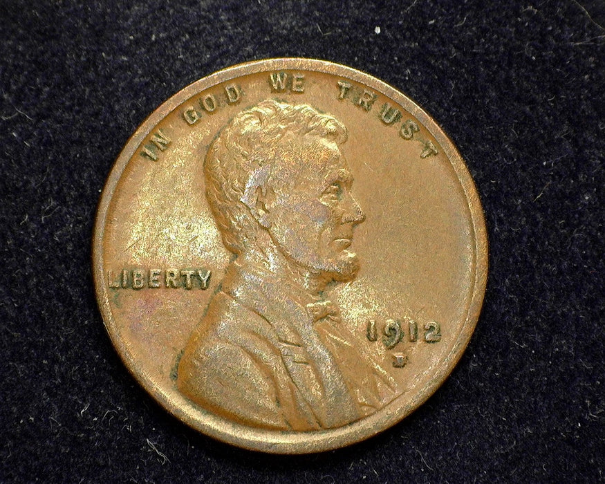 1912 D Lincoln Wheat Penny/Cent VF - US Coin
