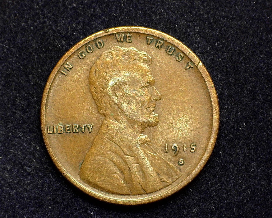 1915 S Lincoln Wheat Penny/Cent F/VF - US Coin