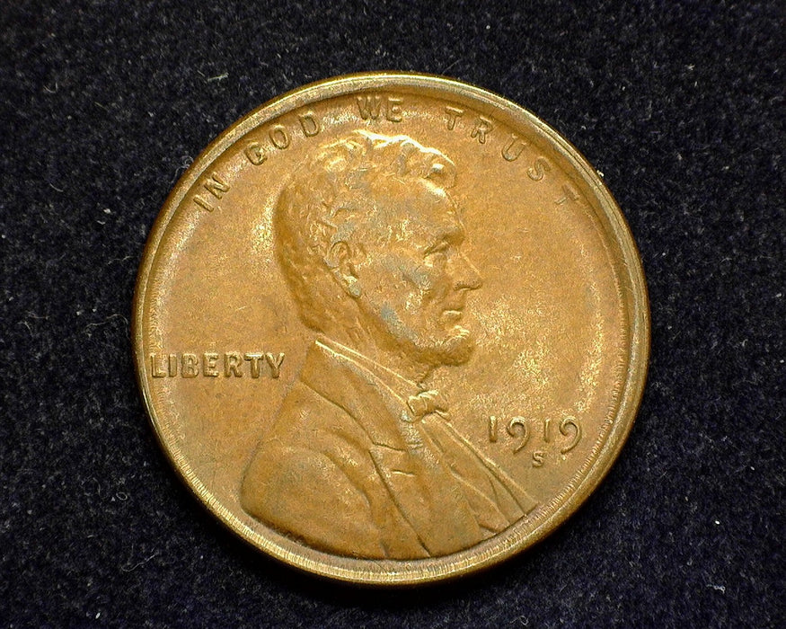 1919 S Lincoln Wheat Penny/Cent XF - US Coin