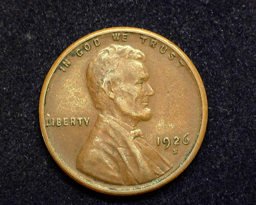 1926 S Lincoln Wheat Penny/Cent VF - US Coin