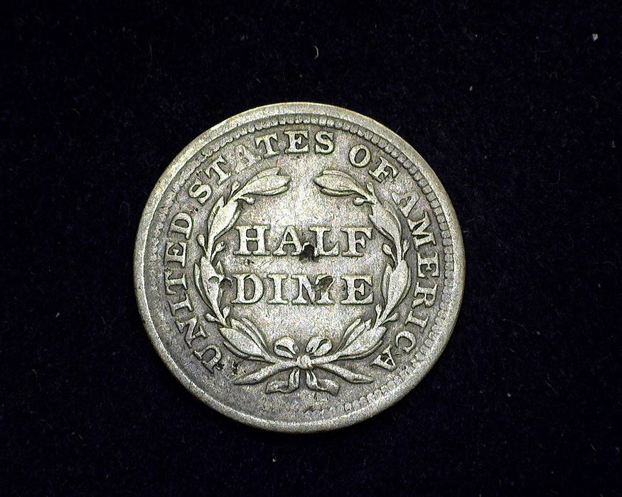 1857 Liberty Seated Half Dime Damage - US Coin