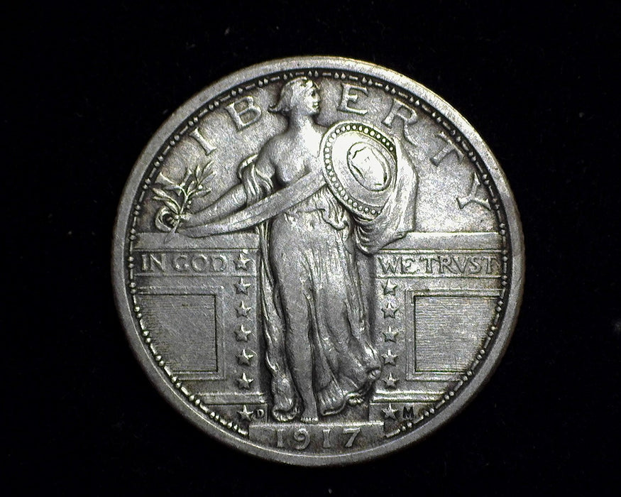 1917 D Type I Standing Liberty Quarter VF - US Coin