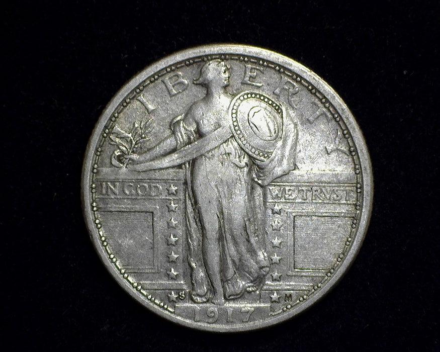 1917 S Type I Standing Liberty Quarter F/VF - US Coin