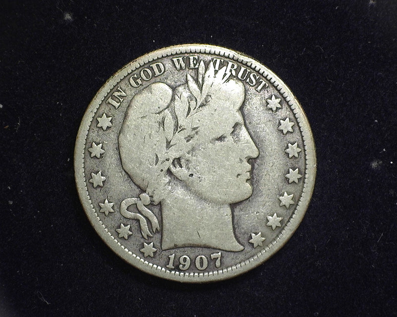 1907 D Barber Half Dollar VG/F - US Coin