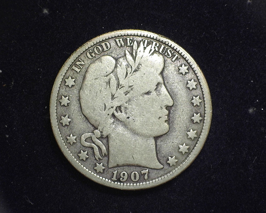 1907 D Barber Half Dollar VG/F - US Coin