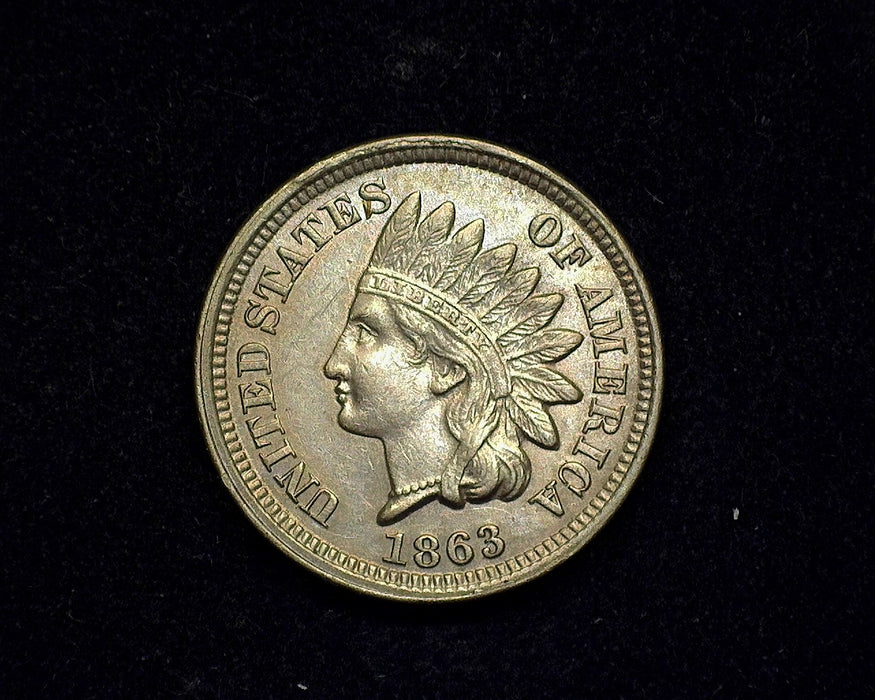 1863 Indian Head Penny/Cent AU - US Coin