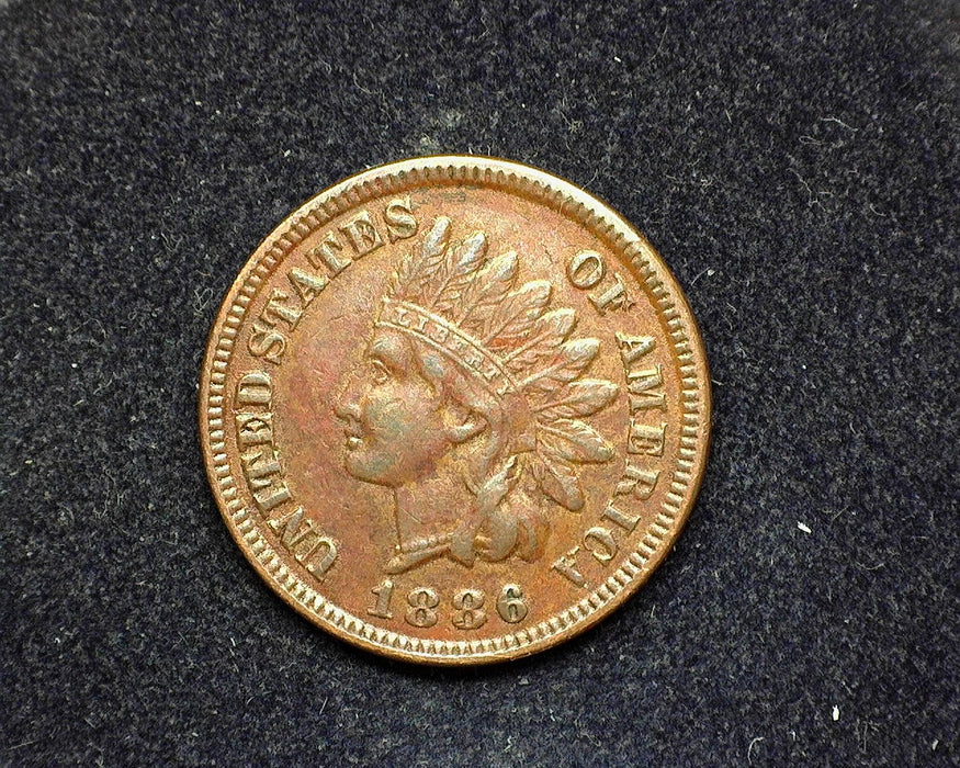 1886 Ty 1 Indian Head Penny/Cent Vf/Xf - US Coin