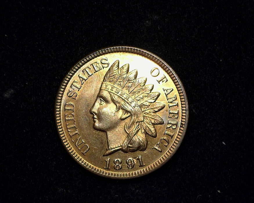 1891 Indian Head Penny/Cent Proof-65 Red - US Coin