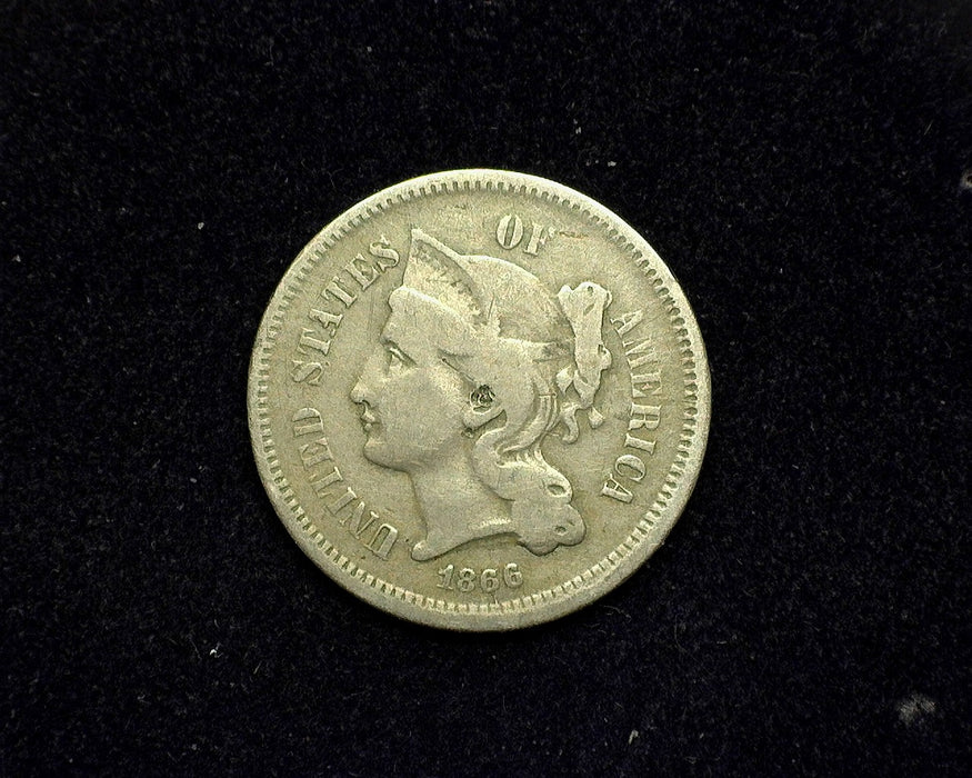 1866 Three Cent Nickel G - US Coin