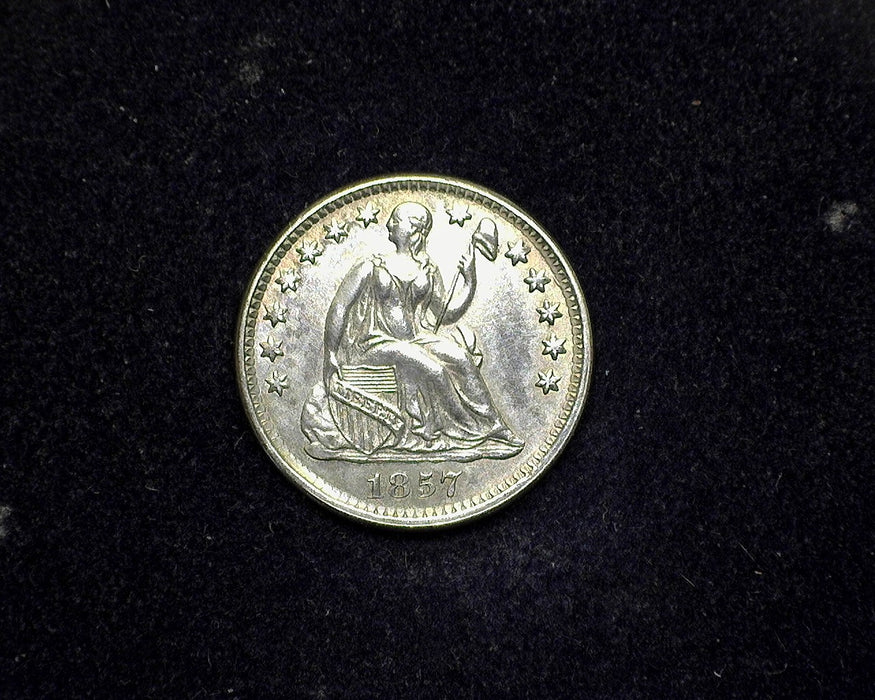 1857 Liberty Seated Half Dime AU - US Coin