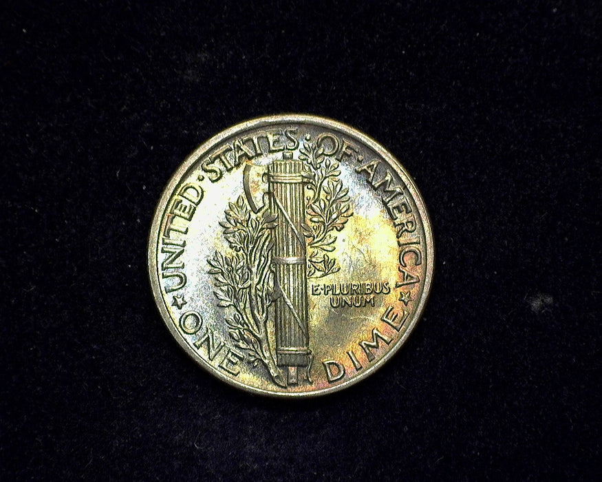 1942 Mercury Dime Incredible toning BU - US Coin